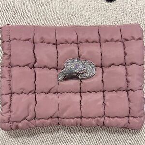 Elegant Pink Quilted Clutch